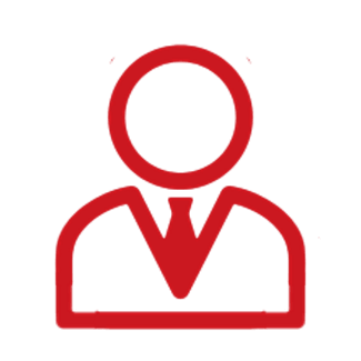 red icon of person with tie
